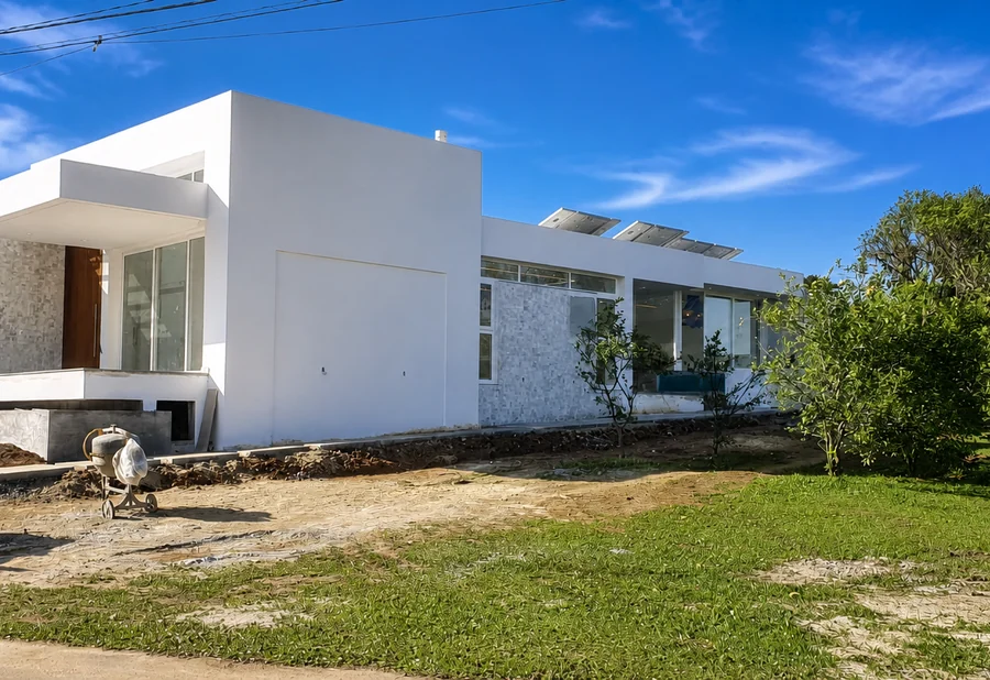 Obra em execução conduzida por Maikon Feltrin em Criciúma